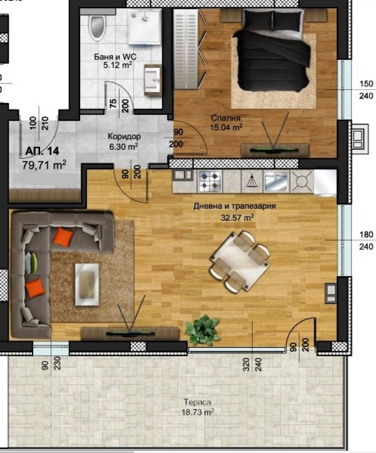 Продава 2-СТАЕН, гр. Пловдив, Христо Смирненски, снимка 2 - Апартаменти - 53994595