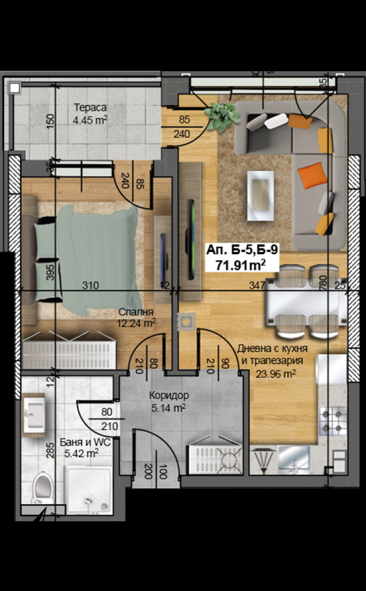 Продава 2-СТАЕН, гр. Пловдив, Христо Смирненски, снимка 2 - Апартаменти - 54752780
