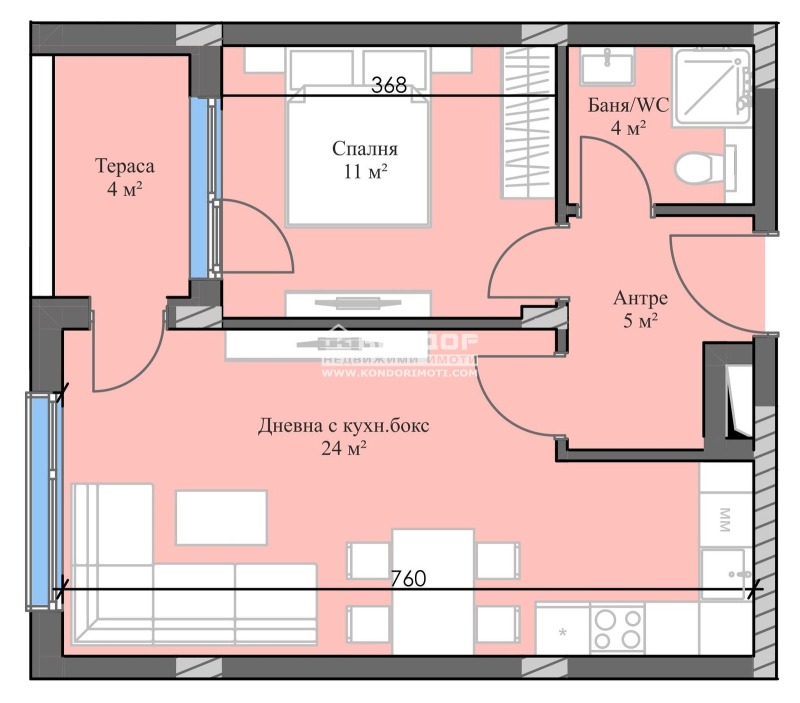 For Sale  1 bedroom Plovdiv , Karshiyaka , 67 sq.m | 50512943 - image [4]