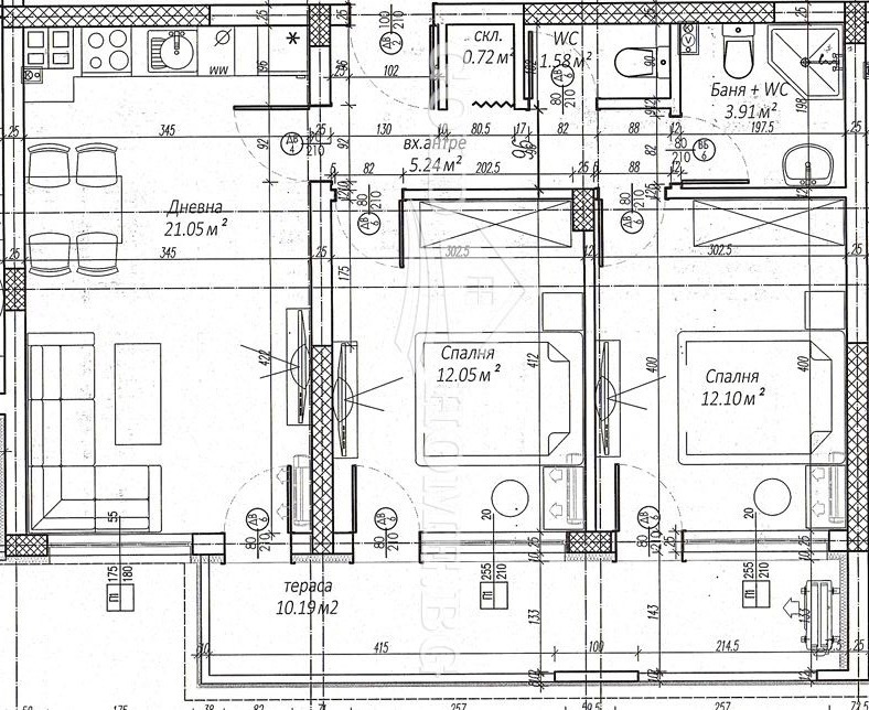 Na prodej  2 ložnice Plovdiv , Belomorski , 90 m2 | 11113279 - obraz [2]