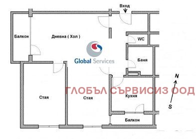 Продава 3-СТАЕН, гр. София, Гоце Делчев, снимка 2 - Aпартаменти - 47298158