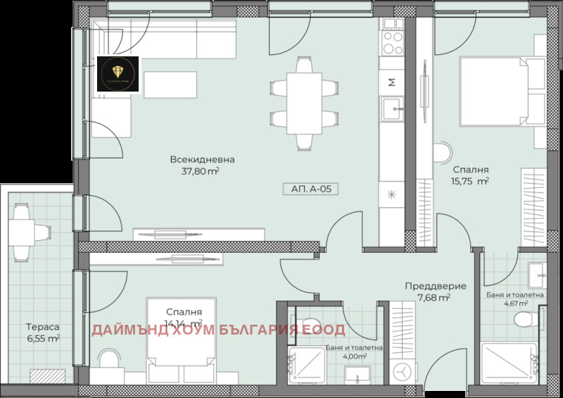 En venta  2 dormitorios Plovdiv , Ostromila , 123 metros cuadrados | 30511121 - imagen [2]