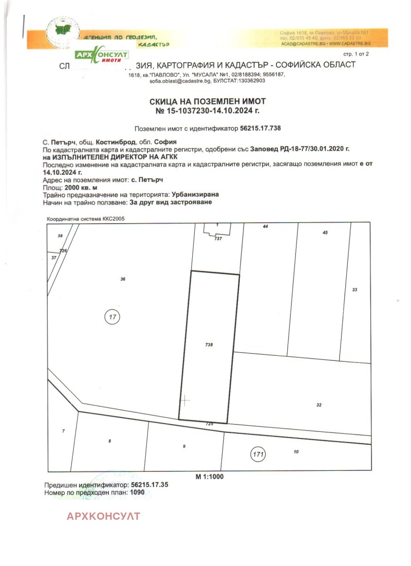 Продава ПАРЦЕЛ, с. Петърч, област София област, снимка 3 - Парцели - 48376418