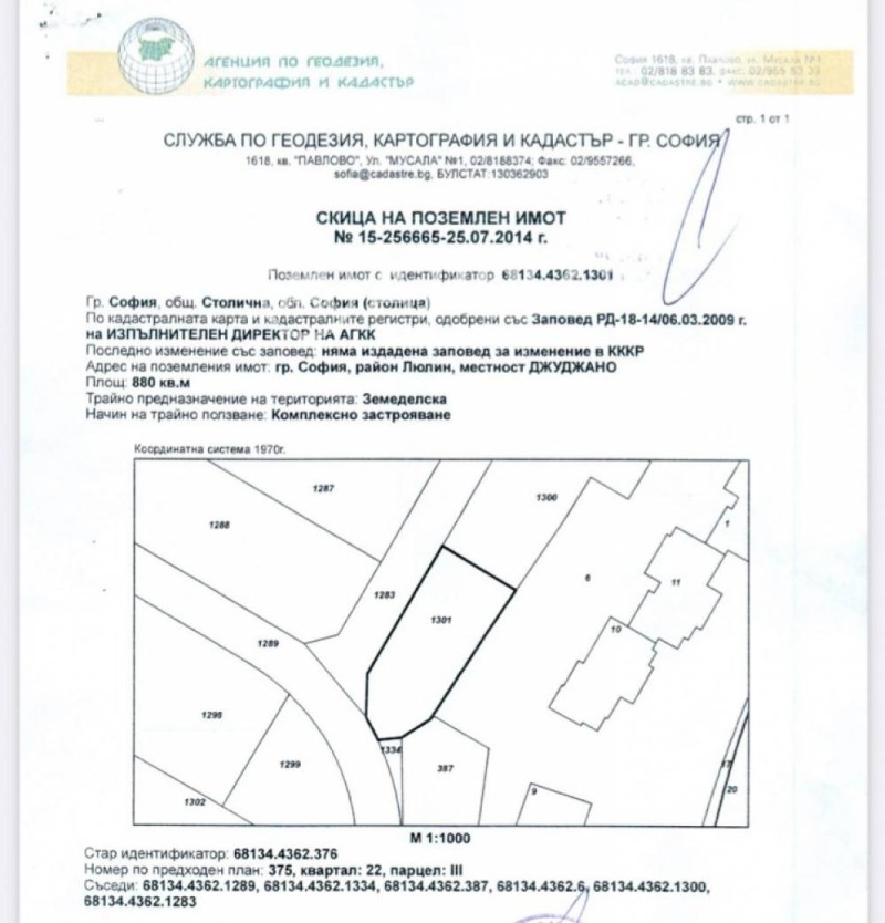 Продава ПАРЦЕЛ, гр. София, Люлин 5