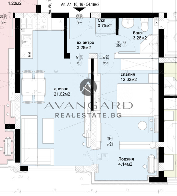 Zu verkaufen  1 Schlafzimmer Plowdiw , Hristo Smirnenski , 62 qm | 10321175 - Bild [3]