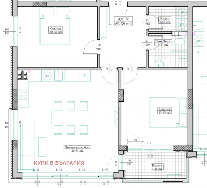 Na prodej  2 ložnice Varna , Pobeda , 98 m2 | 51958965 - obraz [6]