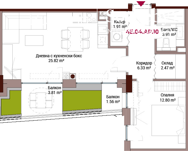 Продава 2-СТАЕН, гр. София, Лозенец, снимка 14 - Aпартаменти - 47438042