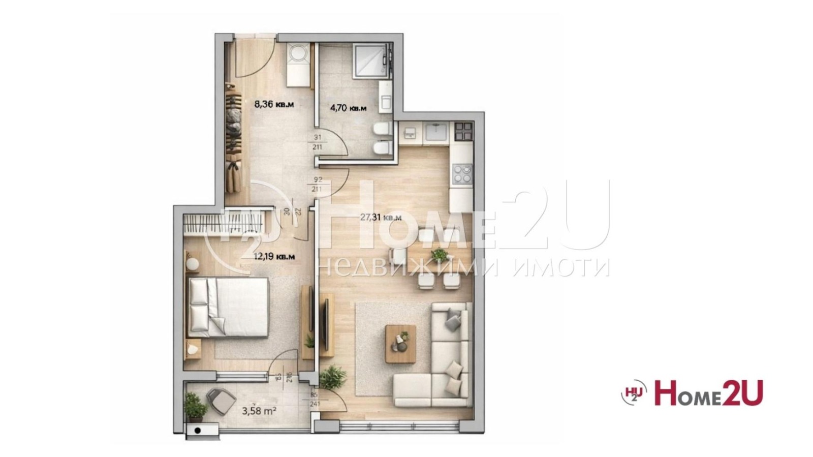 Продава 2-СТАЕН, гр. Пловдив, Христо Смирненски, снимка 8 - Апартаменти - 54362650