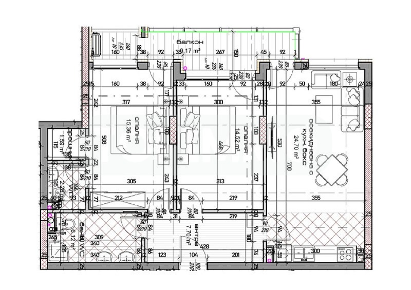 Продава 3-СТАЕН, гр. Варна, Младост 1, снимка 6 - Aпартаменти - 48095513