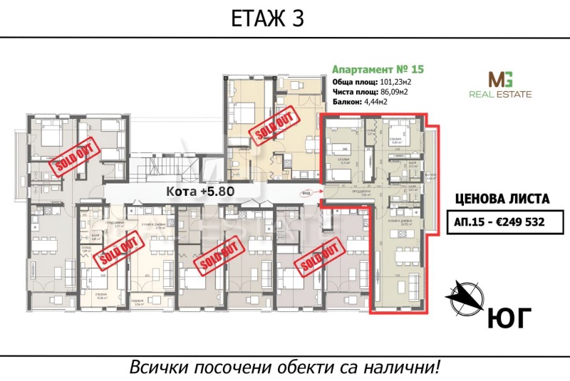 Продава 3-СТАЕН, гр. София, Овча купел, снимка 4 - Aпартаменти - 48752224