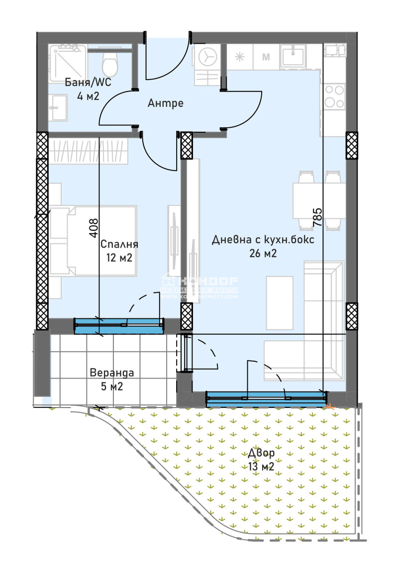 À vendre  1 chambre Plovdiv , Trakiya , 90 m² | 75219380 - image [2]