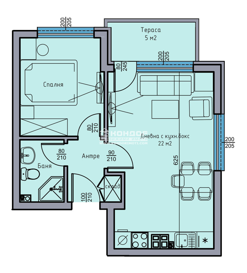 For Sale  1 bedroom Plovdiv , Ostromila , 59 sq.m | 17033034 - image [2]