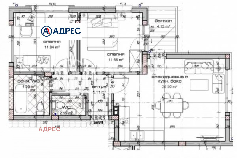 Продава 3-СТАЕН, гр. Варна, Виница, снимка 2 - Aпартаменти - 48725405