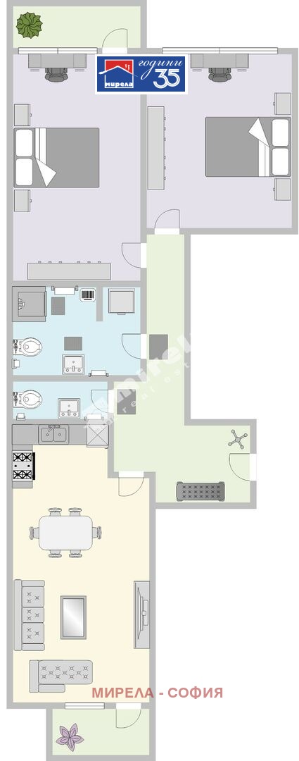 Продава 3-СТАЕН, гр. София, Докторски паметник, снимка 5 - Апартаменти - 55689190
