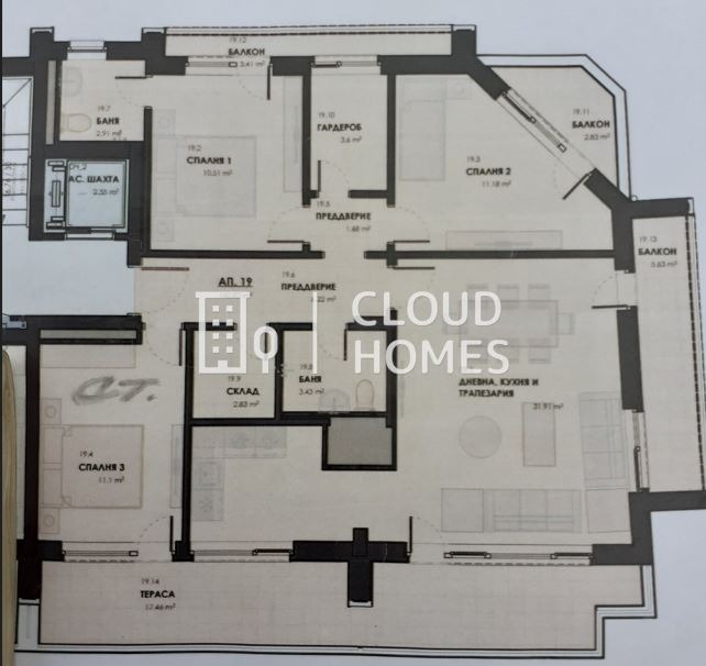 For Sale  3 bedroom Sofia , Lagera , 167 sq.m | 59386522