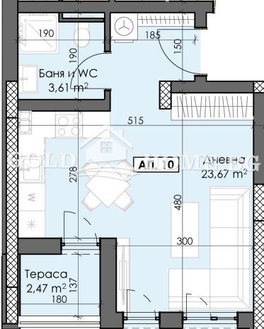 Na prodej  Studio Plovdiv , Trakija , 44 m2 | 78450123 - obraz [2]
