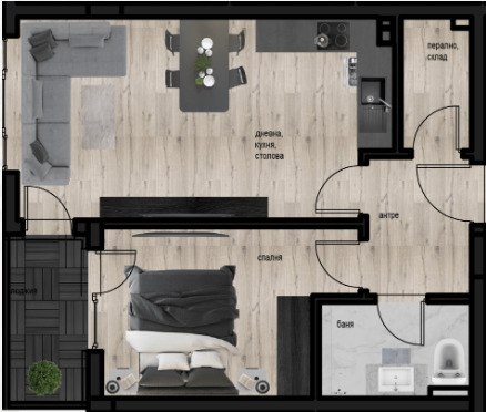 Zu verkaufen  1 Schlafzimmer Plowdiw , Kjutschuk Parisch , 71 qm | 43400003