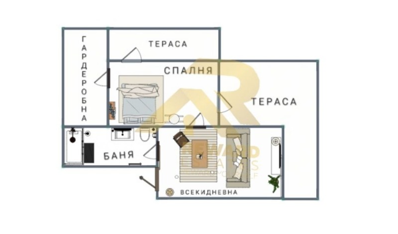 Продаја  1 спаваћа соба Софија , Лјулин 8 , 95 м2 | 27830439 - слика [6]