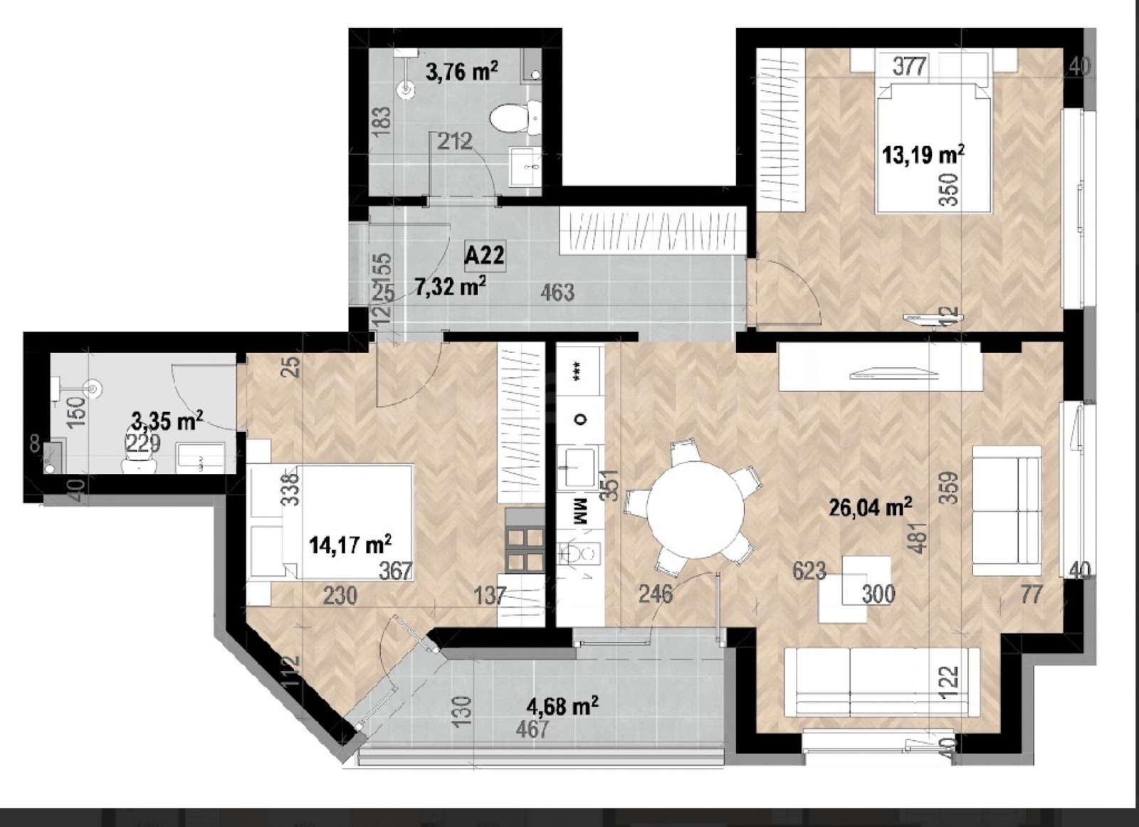 Продава 3-СТАЕН, гр. София, Кръстова вада, снимка 2 - Апартаменти - 53616290