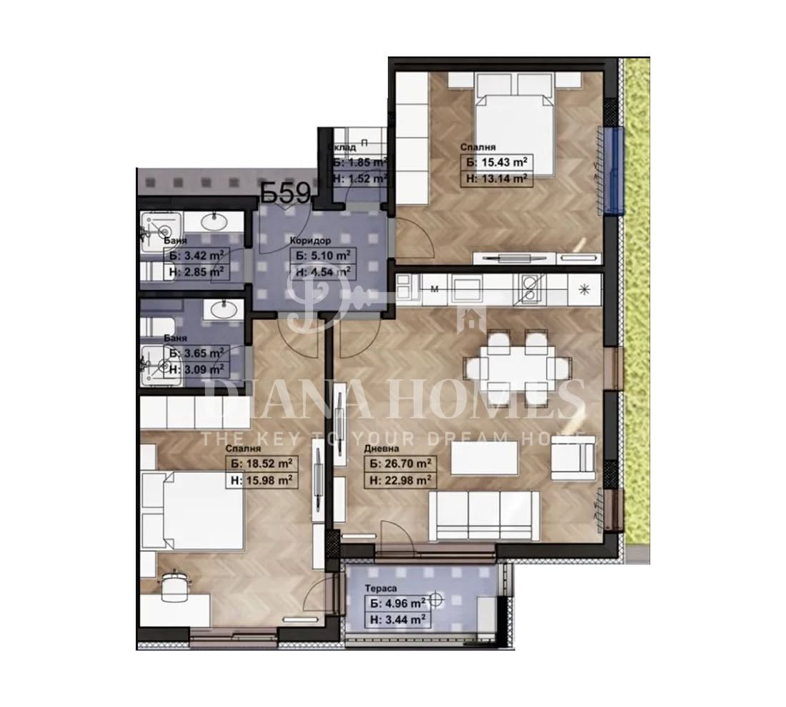 Продава 3-СТАЕН, гр. София, Връбница 1, снимка 14 - Апартаменти - 53604199