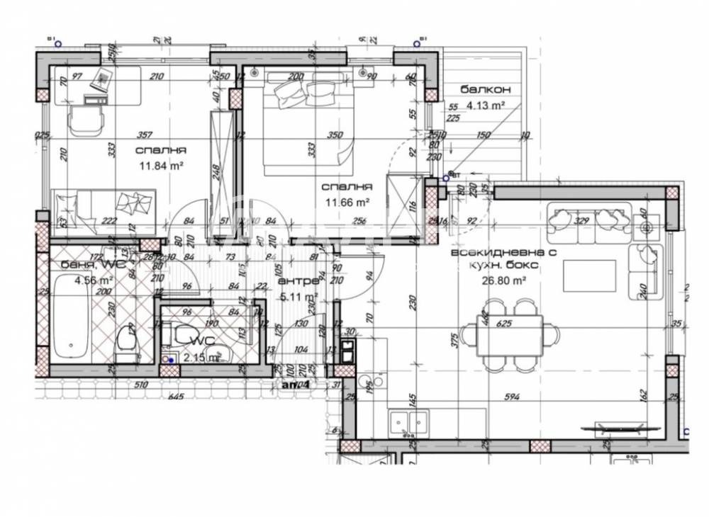 Продава 3-СТАЕН, гр. Варна, Виница, снимка 3 - Апартаменти - 54462136