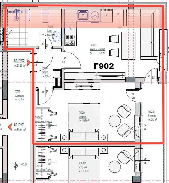 De vânzare  1 dormitor Pleven , Șiroc țentâr , 59 mp | 43823770 - imagine [3]