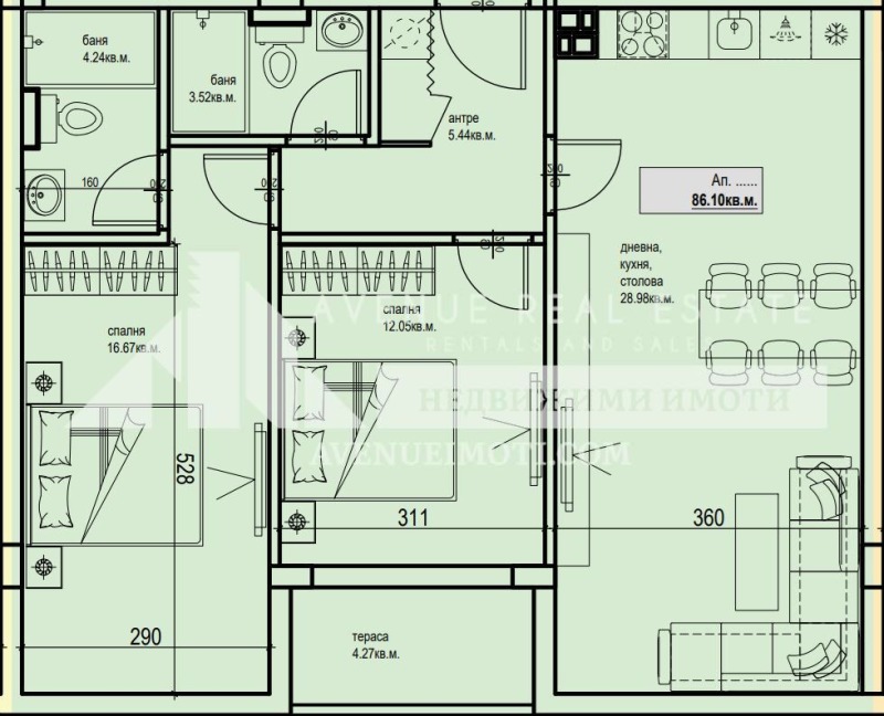 Продава 3-СТАЕН, гр. Пловдив, Кършияка, снимка 2 - Aпартаменти - 47541131