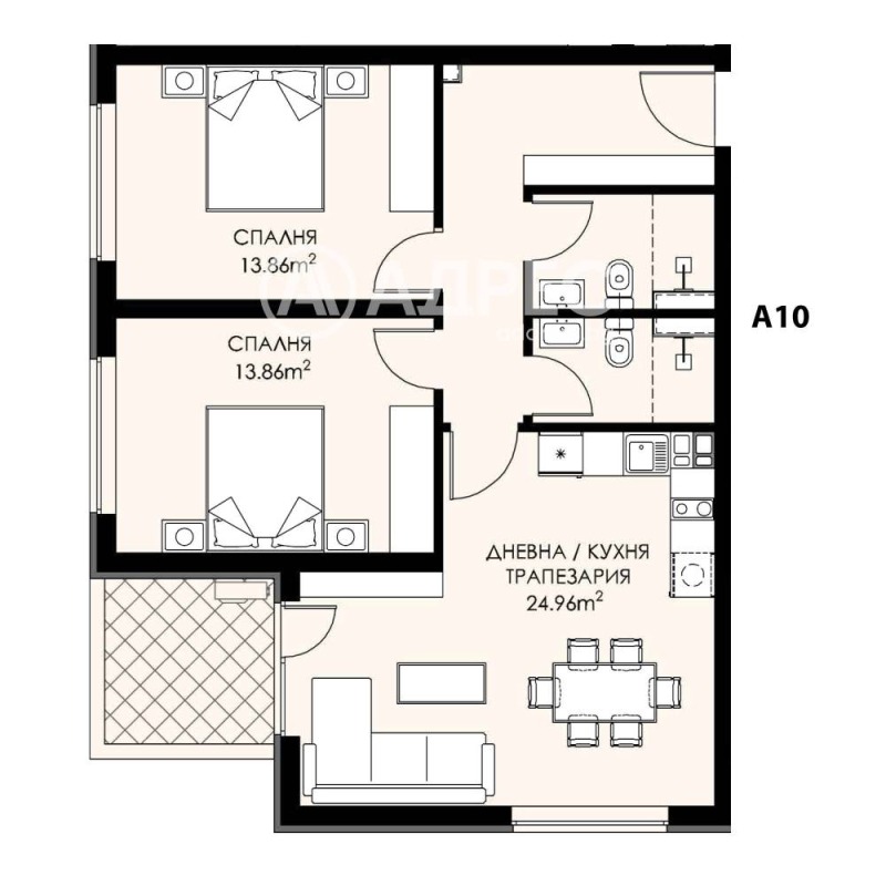 Na prodej  2 ložnice Sofia , Ljulin 9 , 103 m2 | 36566381