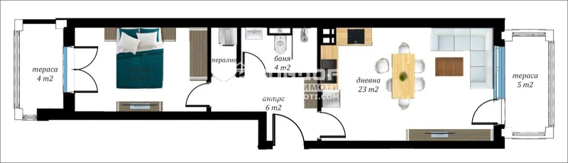 De vânzare  1 dormitor Plovdiv , Vâstaniciesci , 79 mp | 97987151 - imagine [2]