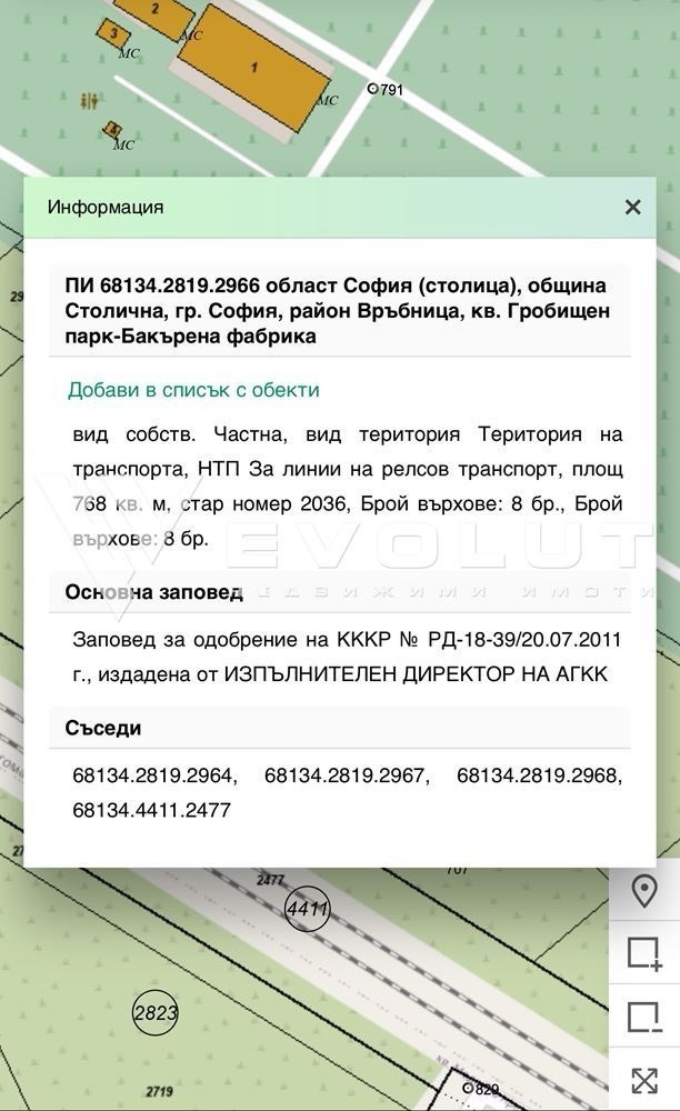 De vânzare  Complot Sofia , Vrâbnița 2 , 768 mp | 96045781 - imagine [3]