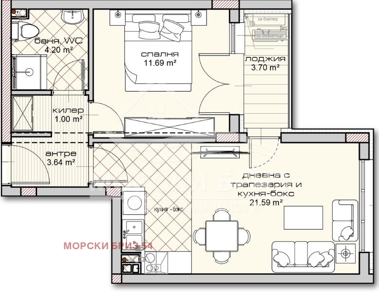 Продава 2-СТАЕН, гр. Варна, Владислав Варненчик 1, снимка 2 - Апартаменти - 55202322