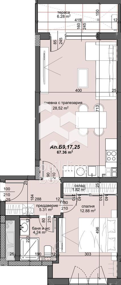 Продава 2-СТАЕН, гр. Пловдив, Тракия, снимка 2 - Апартаменти - 56198716