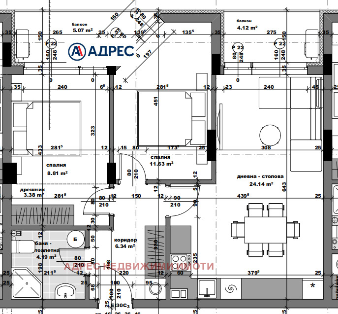 Продава 3-СТАЕН, гр. Стара Загора, Три чучура - север, снимка 2 - Aпартаменти - 46849330