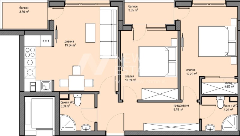 Продава  3-стаен град София , Красна поляна 1 , 88 кв.м | 38522723 - изображение [7]