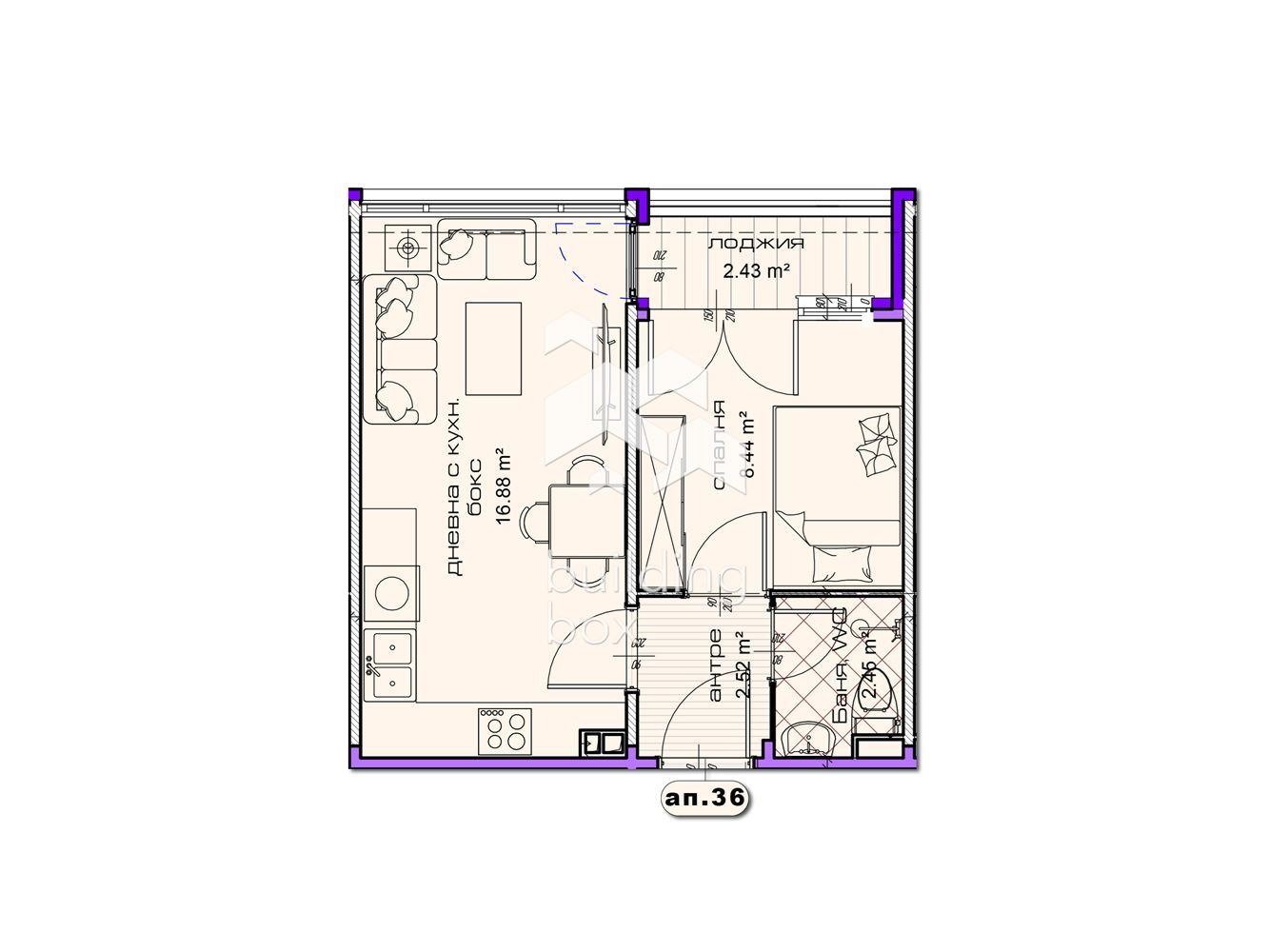 Продава 2-СТАЕН, гр. Шумен, Добруджански, снимка 2 - Апартаменти - 54028084
