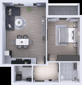 Te koop 1 slaapkamer