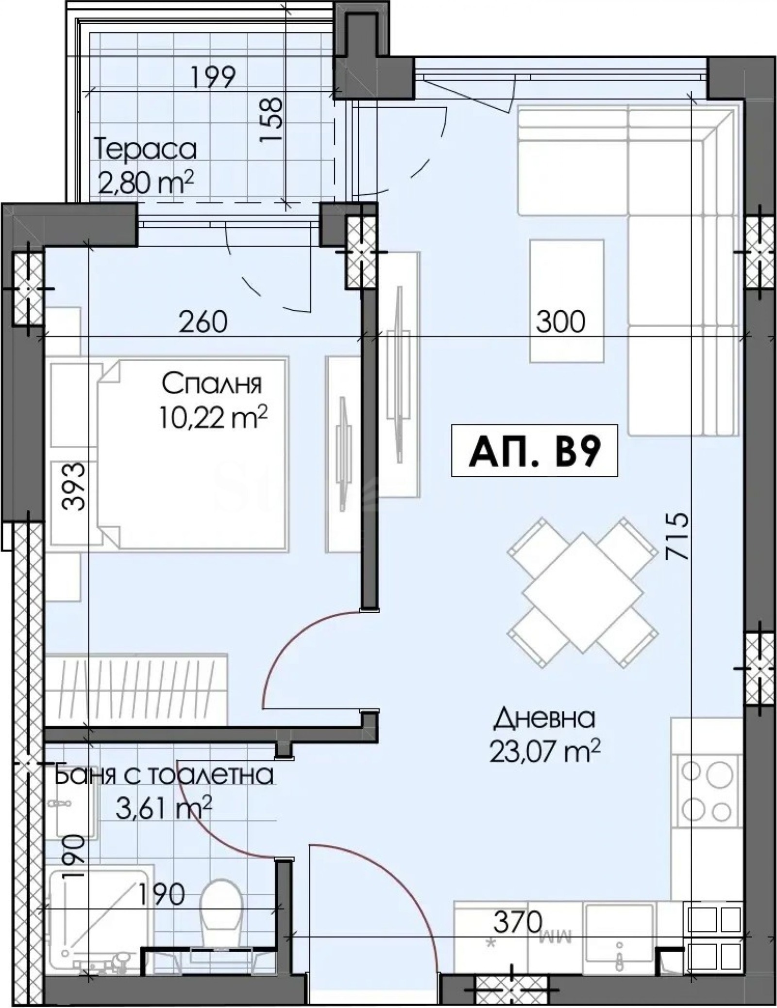 Продава 2-СТАЕН, гр. Пловдив, Гагарин, снимка 14 - Апартаменти - 55897827