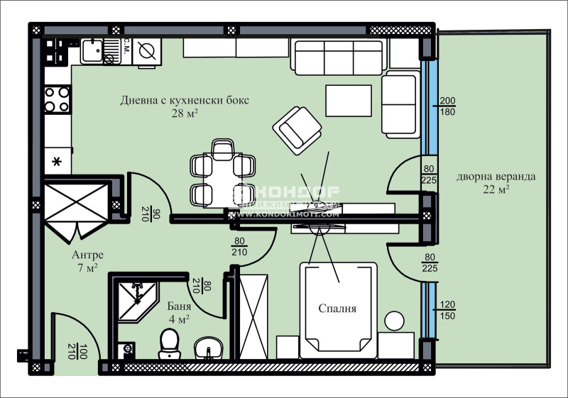 Продава  2-стаен град Пловдив , Въстанически , 90 кв.м | 91883635 - изображение [2]