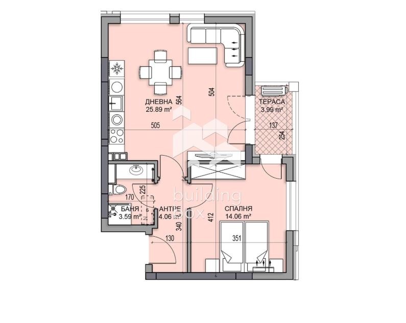 In vendita  1 camera da letto Plovdiv , Gagarin , 73 mq | 81417621 - Immagine [2]