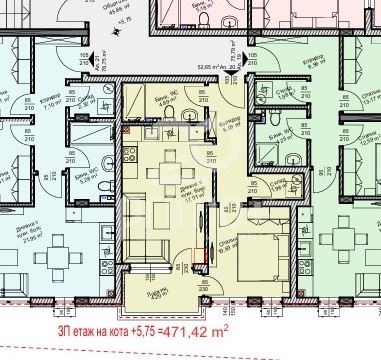 Te koop  1 slaapkamer Veliko Tarnovo , Zona B , 61 m² | 39410628