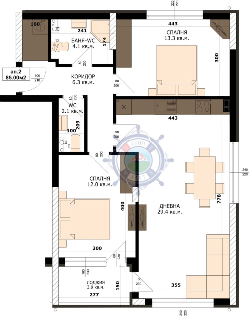 Продава 3-СТАЕН, град Варна, Кайсиева градина • 134000 € • 38032817 — Holmes.bg