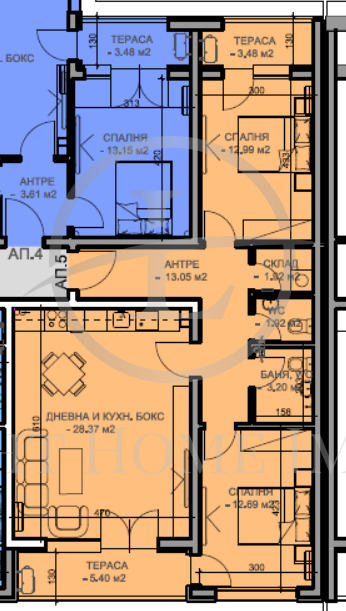 Myytävänä  2 makuuhuonetta Plovdiv , Južen , 107 neliömetriä | 75680180 - kuva [6]