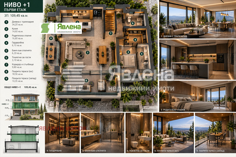 Продава КЪЩА, гр. София, с. Бистрица, снимка 3 - Къщи - 56262201