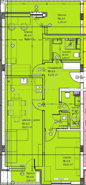 2 camere da letto Kajsieva gradina, Varna 2