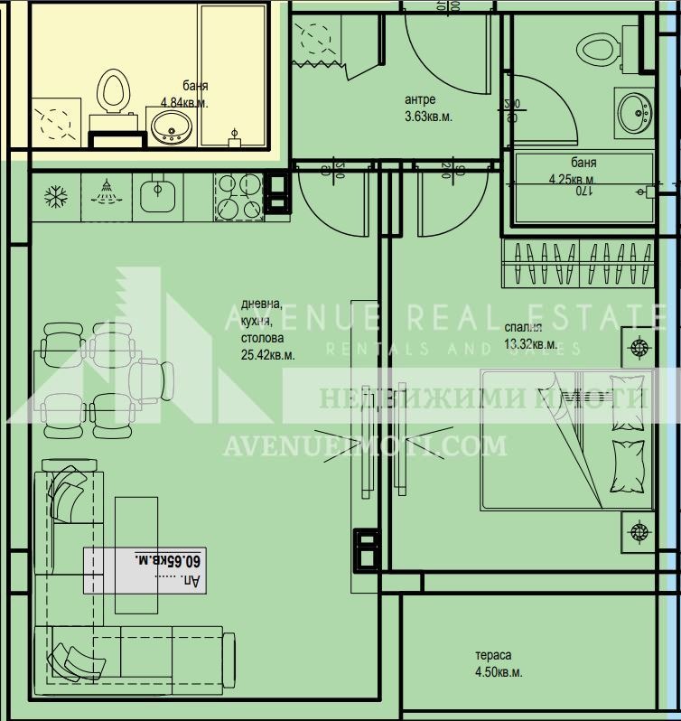 Продается  1 спальня Пловдив , Кършияка , 70 кв.м | 25532094 - изображение [2]