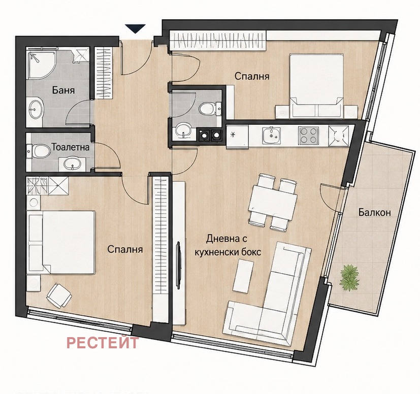 Продава  3-стаен град София , Кръстова вада , 95 кв.м | 35596247