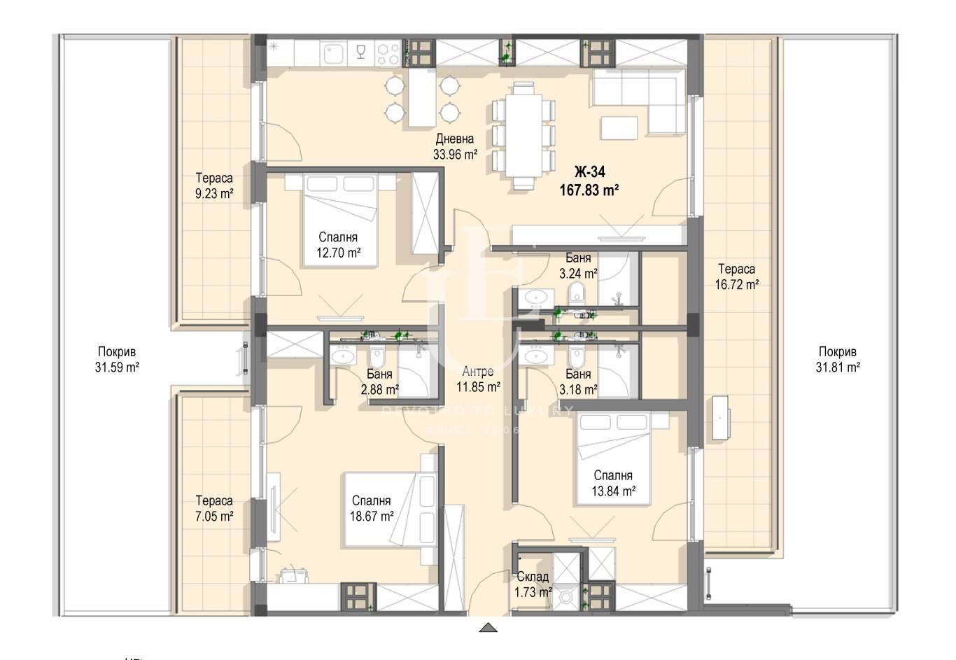 Продава 4-СТАЕН, гр. София, Кръстова вада, снимка 4 - Апартаменти - 53500917