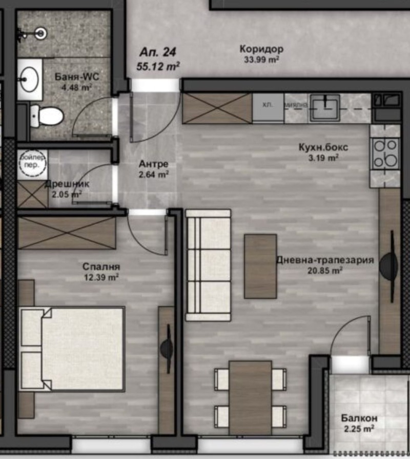 Продава 2-СТАЕН, гр. София, Люлин 4, снимка 2 - Апартаменти - 53153985