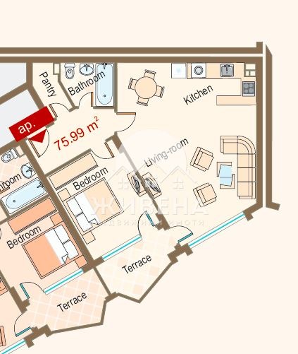 Продава 2-СТАЕН, гр. Варна, Аспарухово, снимка 2 - Апартаменти - 52119086