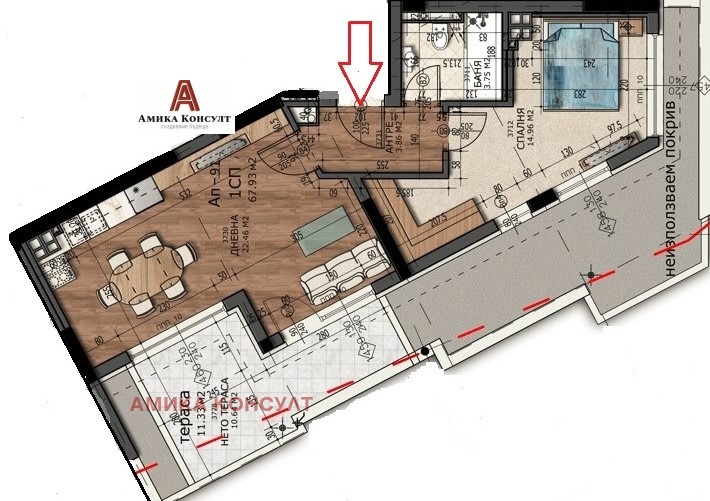 Продава 2-СТАЕН, гр. София, Полигона, снимка 12 - Апартаменти - 53910878